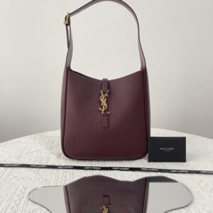 Replica YSL LE 5 A 7 Small Bordeaux - authentic-look luxury purse replica