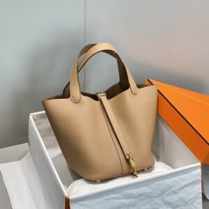 Replica Hermes Picotin Lock Milk Tea - top-tier luxury replica shoulder bag