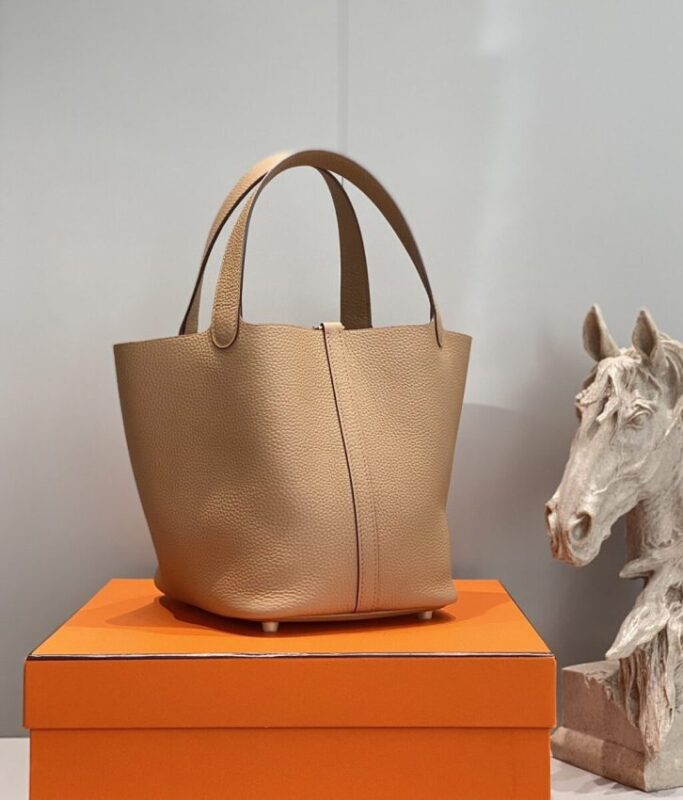 Replica Hermes Picotin Lock Milk Tea - top-tier luxury replica shoulder bag