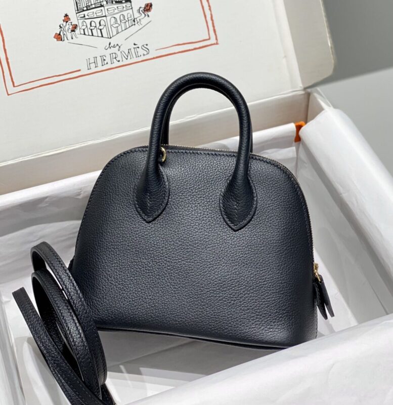 Replica Hermes Mini Bolide - Black - high-quality designer bag clone