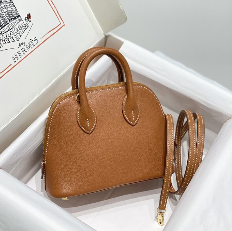 Replica Hermes Mini Bolide - Brown - best-selling designer handbag dupe