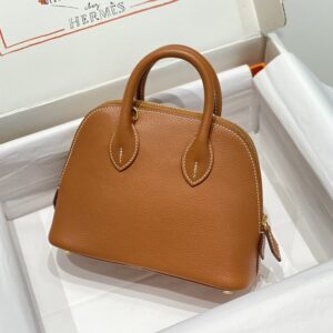 Replica Hermes Mini Bolide - Brown - high-end fake designer purse