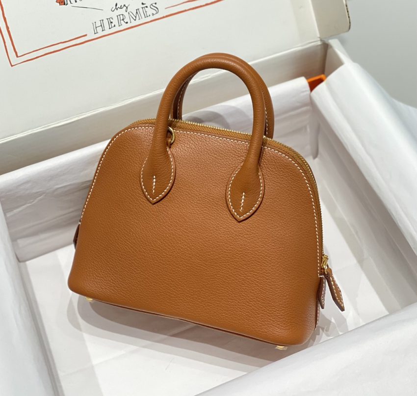 Replica Hermes Mini Bolide - Brown - high-end fake designer purse