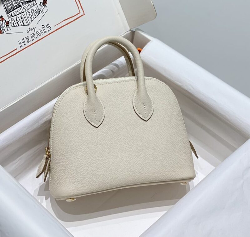Replica Hermes Mini Bolide - White - ultra-realistic fake designer tote