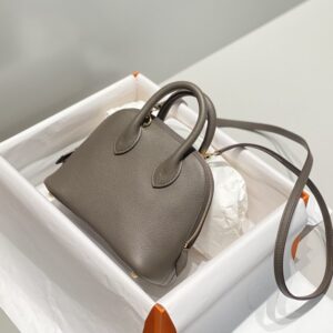 Replica Hermes Mini Bolide -Tin Gray - best-selling designer handbag dupe