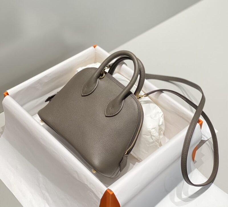 Replica Hermes Mini Bolide -Tin Gray - best-selling designer handbag dupe