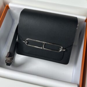 Replica Hermes Sac Roulis Black - top-tier luxury replica shoulder bag