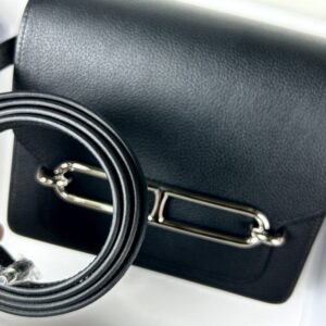 Replica Hermes Sac Roulis Black - high-accuracy replica luxury purse