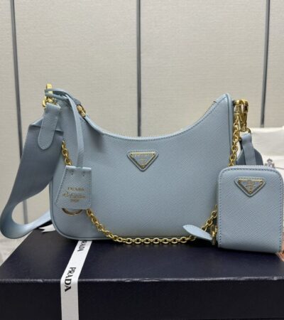Replica Prada Re-Edition 2005 Blue - realistic designer-inspired fake bag