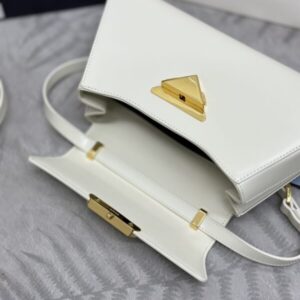 Replica Prada White Leather Handbag - near-authentic luxury replica handbag