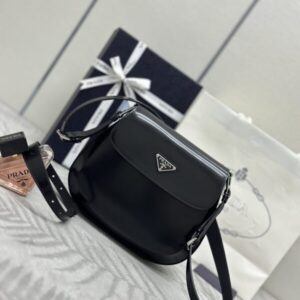 Replica Prada Cleo Black Bag With Flap - premium 1:1 fake handbag model