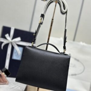 Replica Prada Saffiano Black Envelope - ultra-realistic fake designer tote