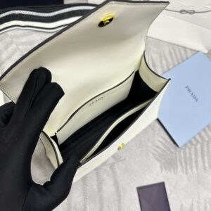 Replica Prada Saffiano White Envelope - authentic-look luxury purse replica