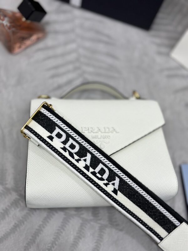 Replica Prada Saffiano White Envelope - elite superclone designer purse