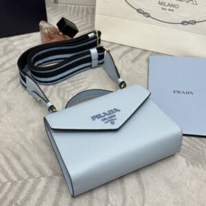 Replica Prada Saffiano Blue Envelope - elite superclone designer purse