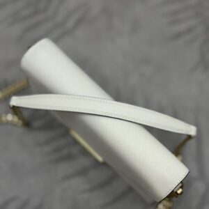 Replica Prada Saffiano White Small Envelope - ultra-realistic fake designer tote