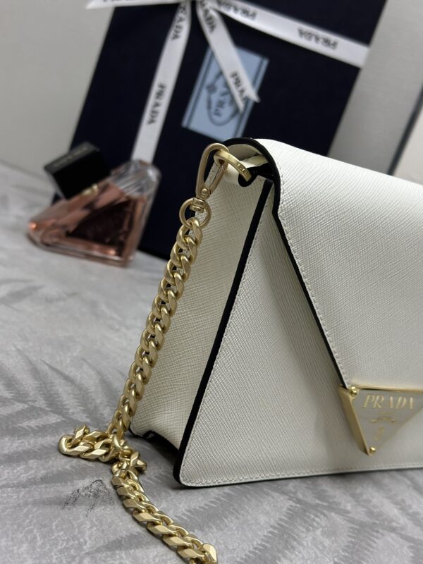 Replica Prada Saffiano White Small Envelope - elite superclone designer purse