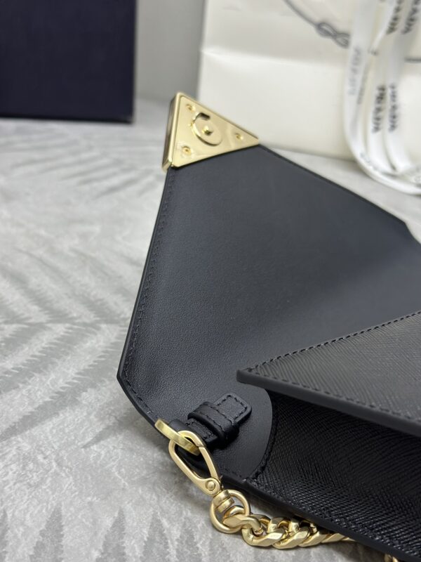 Replica Prada Saffiano Black Small Envelope - top-rated replica designer bag