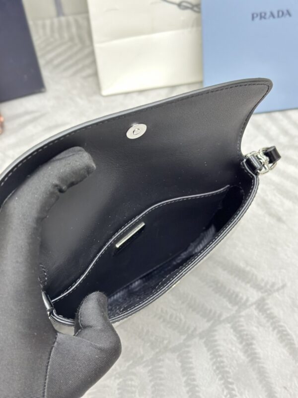 Replica Prada Cleo Small Black Flap - near-authentic luxury replica handbag