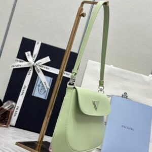 Replica Prada Cleo Small Green Flap - best-selling designer handbag dupe