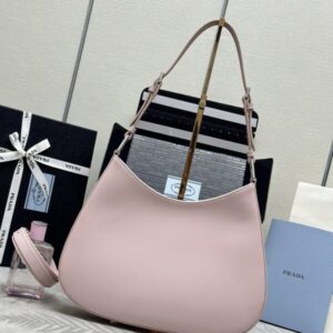 Replica Prada Cleo Brushed Pink Bag - authentic-look luxury purse replica