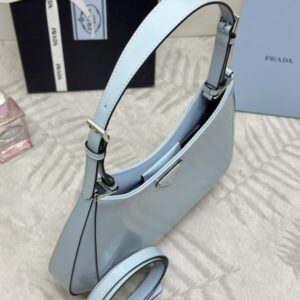 Replica Prada Cleo Brushed Blue Bag - realistic designer-inspired fake bag