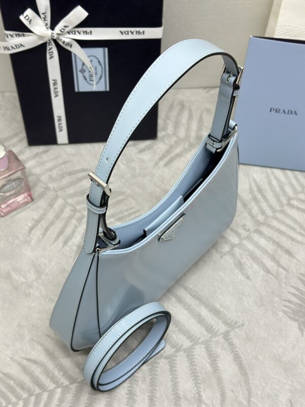 Replica Prada Cleo Brushed Blue Bag - realistic designer-inspired fake bag