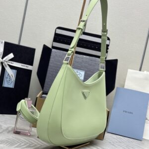 Replica Prada Cleo Brushed Green Bag - best quality luxury bag dupe