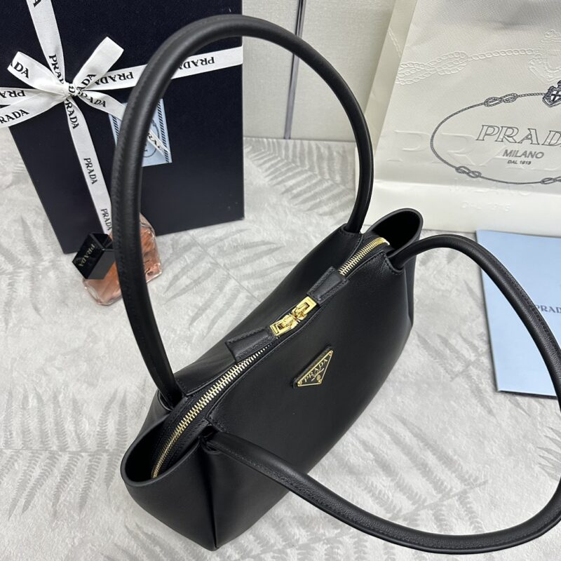 Replica Prada Medium Black Shoulder Bag - authentic-look luxury purse replica