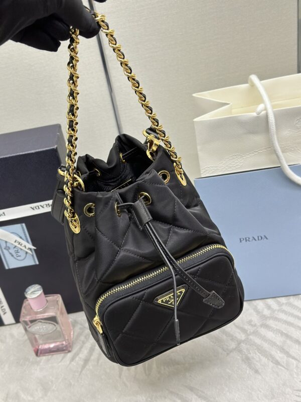 Replica Prada Black Re-Nylon Bucket Bag - high-quality designer bag clone
