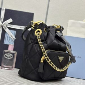 Replica Prada Black Re-Nylon Bucket Bag - high-accuracy replica luxury purse