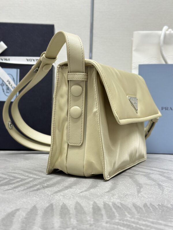 Replica Prada Re-Nylon Shoulder Bag Milk Tea - near-authentic luxury replica handbag