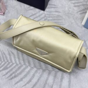 Replica Prada Re-Nylon Shoulder Bag Milk Tea - high-accuracy replica luxury purse