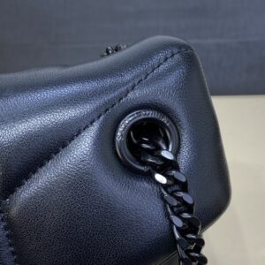 Replica YSL Loulou All Black Puffer - best quality luxury bag dupe