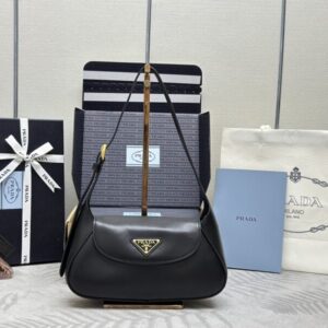 Replica Prada Small Shoulder Bag Black - premium 1:1 fake handbag model
