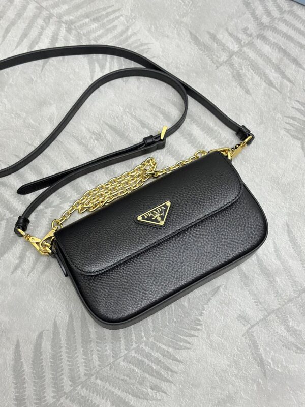 Replica Prada Mini Saffiano Black - top-tier luxury replica shoulder bag