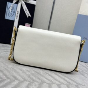 Replica Prada Mini Saffiano White - premium 1:1 fake handbag model