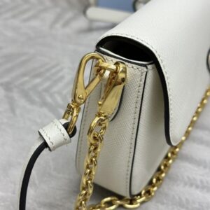 Replica Prada Mini Saffiano White - premium-grade designer purse dupe
