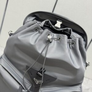 Replica Prada Re-Nylon Grey Backpack - realistic designer-inspired fake bag
