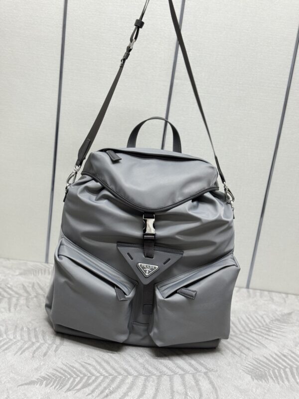Replica Prada Re-Nylon Grey Backpack - best-selling designer handbag dupe