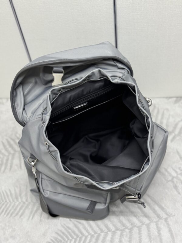 Replica Prada Re-Nylon Grey Backpack - 1:1 designer replica handbag