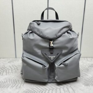 Replica Prada Re-Nylon Grey Backpack - premium-grade designer purse dupe