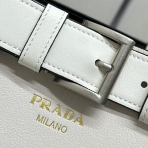 Replica Prada White Buckle - premium 1:1 fake handbag model