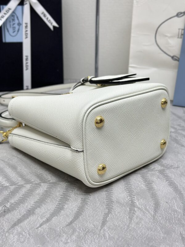 Replica Prada Saffiano Black Bucket White - ultra-realistic fake designer tote