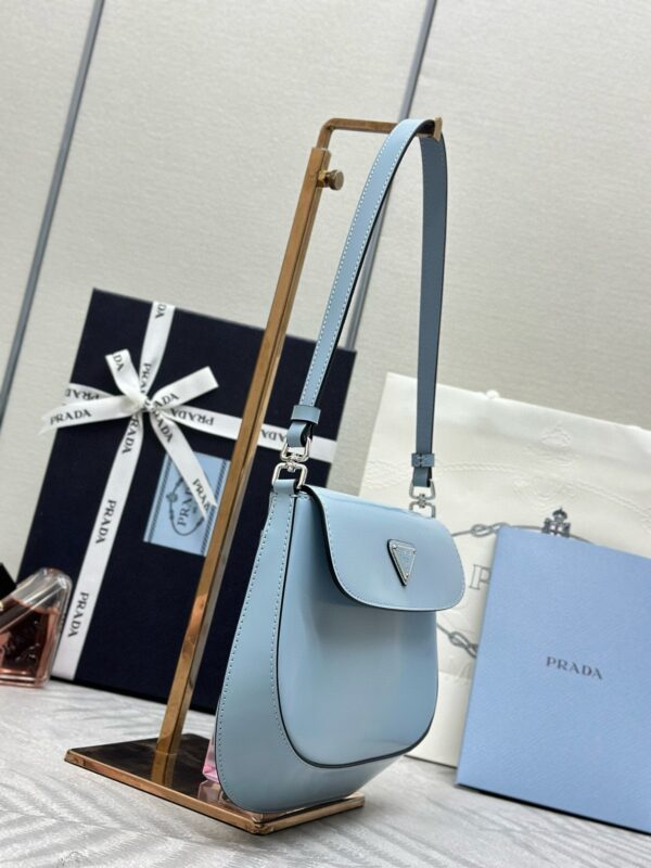 Replica Prada Cleo Medium Blue Bag With Flap - realistic designer-inspired fake bag
