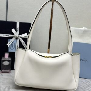 Replica Prada Medium White Shoulder Bag - ultra-realistic fake designer tote
