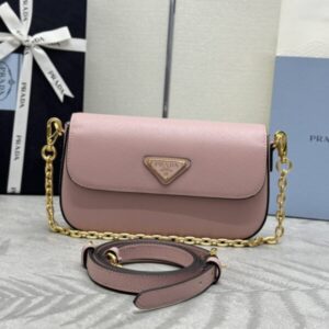 Replica Prada Mini Saffiano Pink - top-tier luxury replica shoulder bag