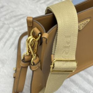 Replica Prada Saffiano Small Tote Black Brown - near-authentic luxury replica handbag