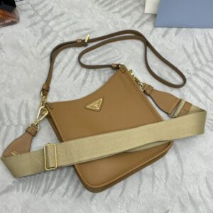 Replica Prada Saffiano Small Tote Black Brown - top-rated replica designer bag