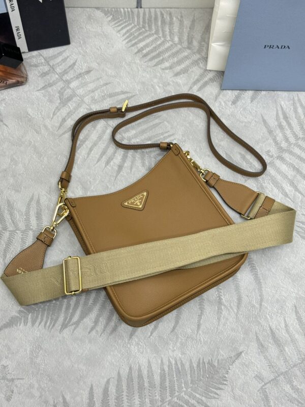 Replica Prada Saffiano Small Tote Black Brown - top-rated replica designer bag